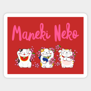 Maneki Neko Waving Cats Magnet